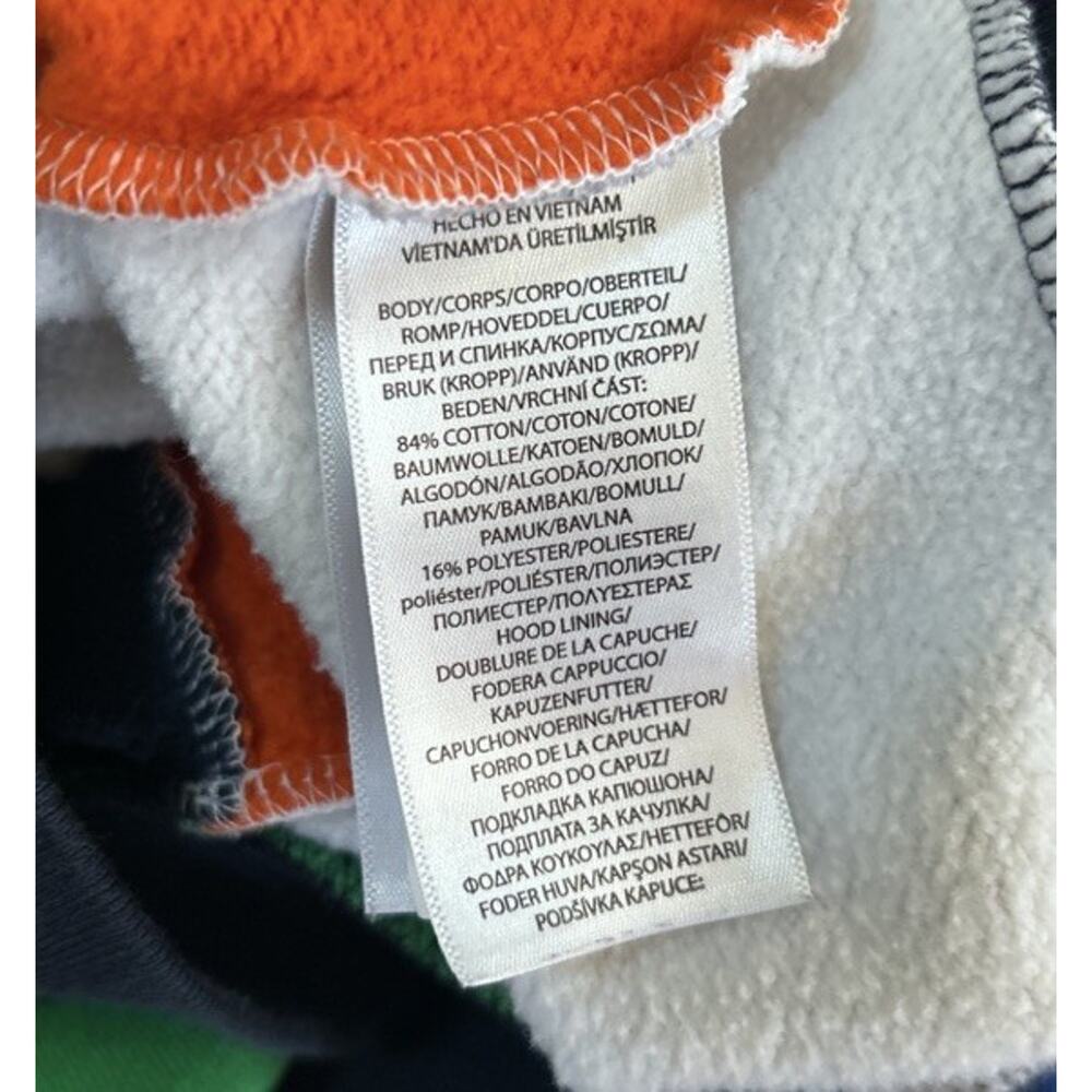 Ralph Lauren Colorblock Full Zip Hoodie Sweatshirt Baby Boy 12 Months Pony Logo - Picture 8 of 8